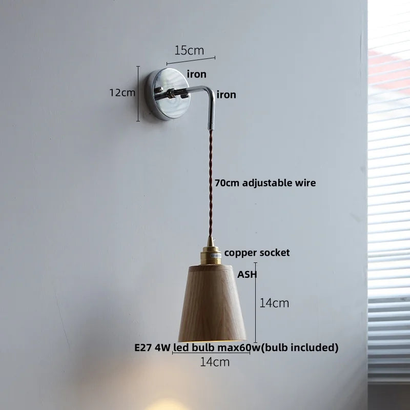 DecorBites™ Japanese Style LED Wall Sconce Pull Chain Stair Light Fixtures