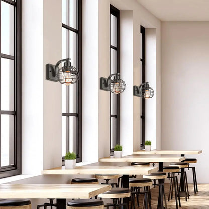 Decorbites™ Industrielles Vintage LED Wandlicht Eisenkäfig Applike Innenbeleuchtung