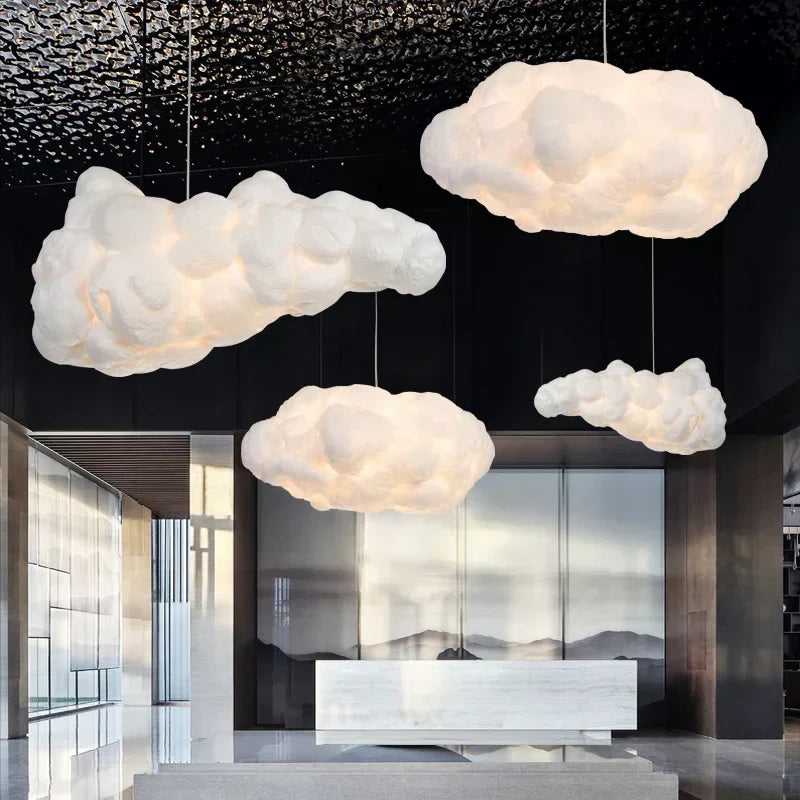 Decorbites™ Wolkenleuchter: Moderne weiße Pendelleuchte für gewerbliche und private Räume