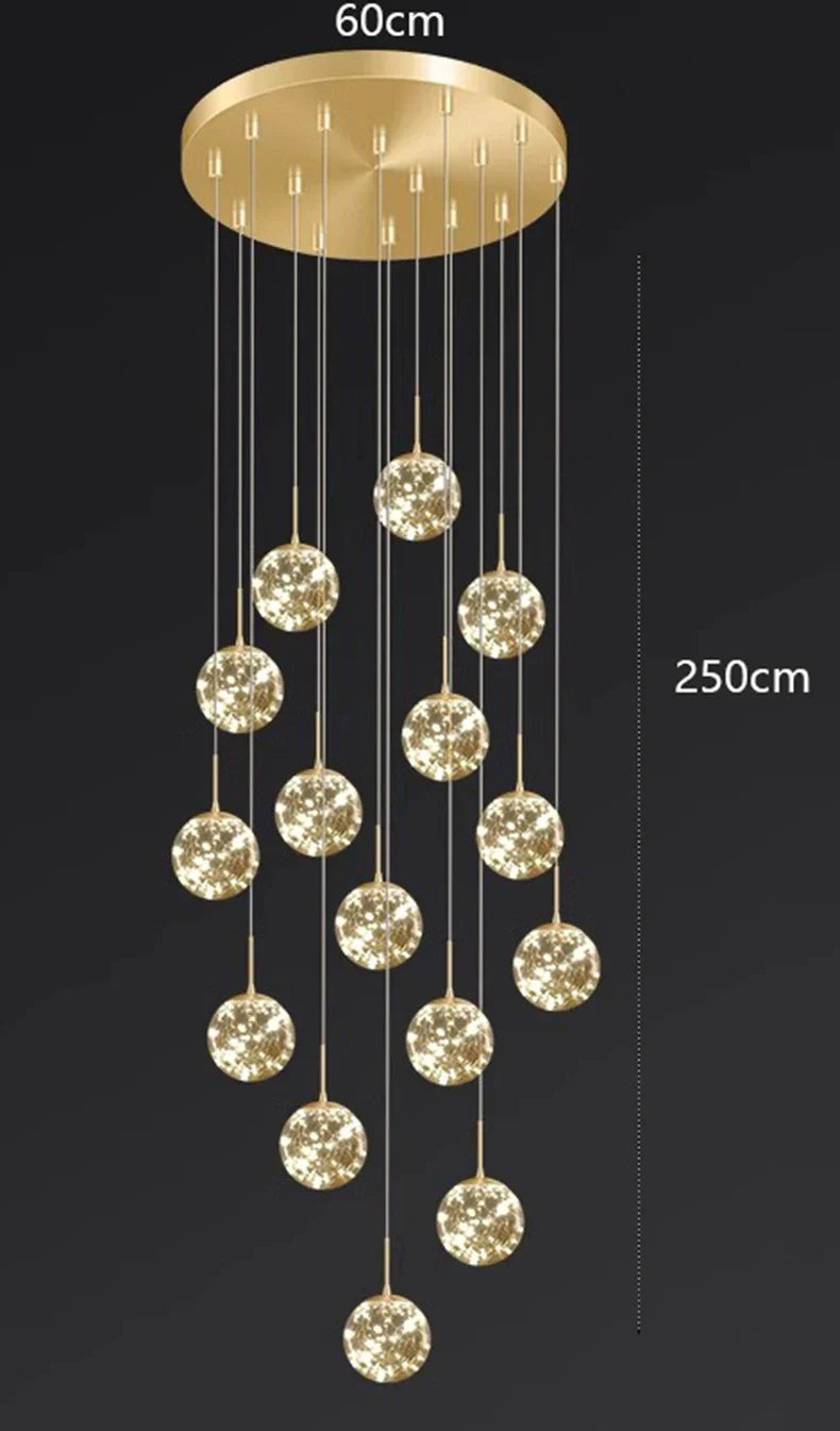 Brushed Brass LED Chandelier