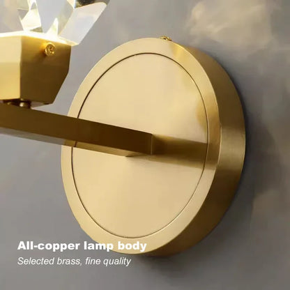 DecorBites™ Crystal LED Copper Wall Sconce - Modern Luxury Wall Light Fixture