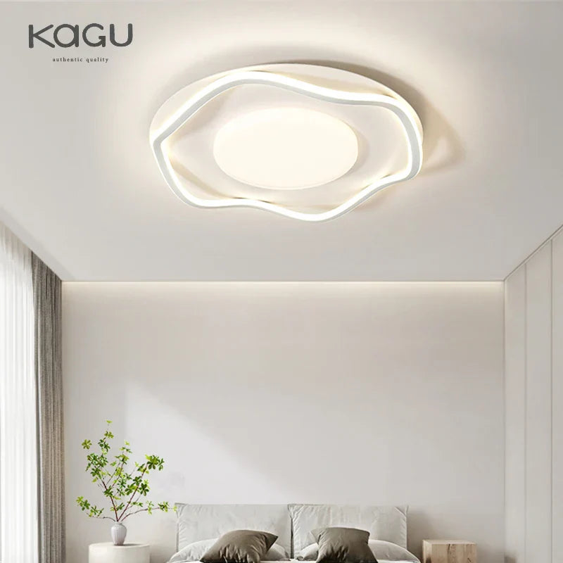 White Minimalist Ceiling Light 50cm Dimmable