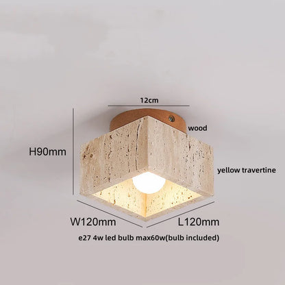 Decorbites™ LED-Deckenleuchte Gelber Travertin - Nordische Acryl-Lampe für das Wohnzimmer