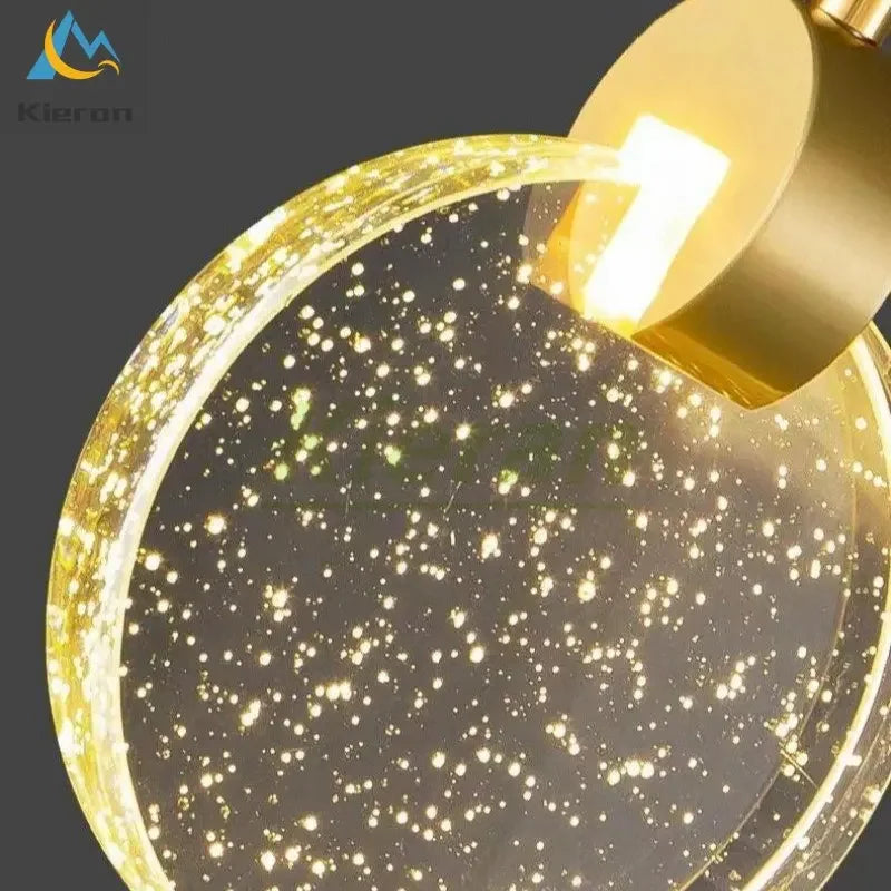 Decorbites™ Kristall-LED-Kronleuchter Dreifarb-Licht Pendelleuchte für modernes Wohnzimmer