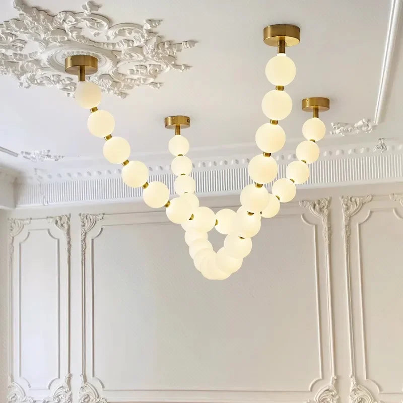 Nordic Beaded Alloy Pendant Light