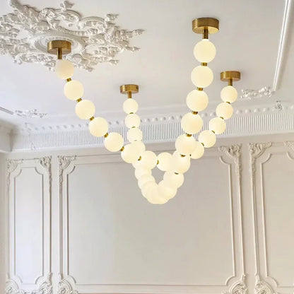 Nordic Beaded Alloy Pendant Light