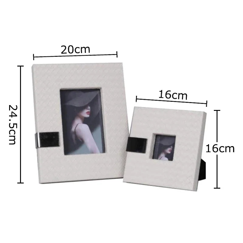 Leather Modern Photo Frame Set-A Desk Style