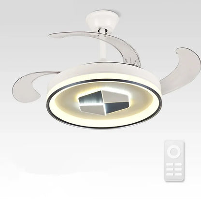 Decorbites™ Unsichtbarer LED-Kronleuchter-Deckenventilator: Modernes Harz-Dekor, kreisförmiges Design, Hotel-Wohnzimmer