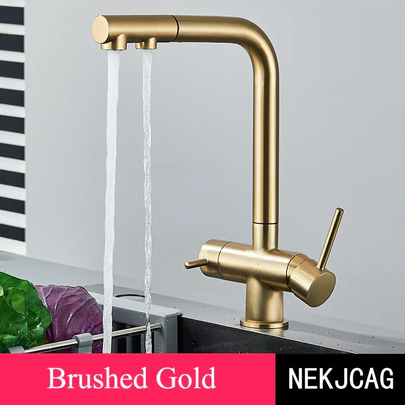 Decorbites™ Küchenarmatur mit Wasserfilterhahn und Zweifach-Dusche
