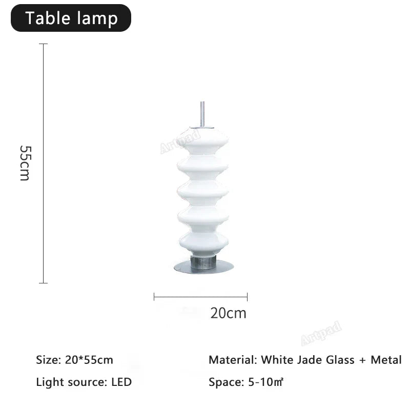Decorbites™ Kürbisglas Stehlampe: Nordisches Design LED Nachttischlampe für Schlafzimmer und Wohnzimmer