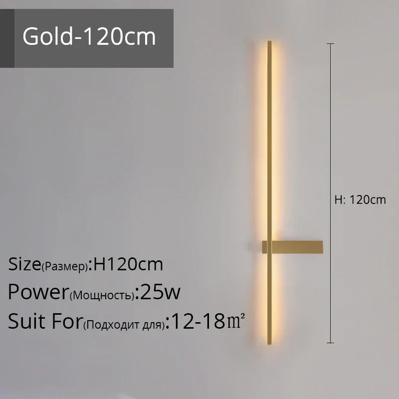 Decorbites™ LED-Wandleuchte, modernes minimalistisches Design, Aluminium, Innenbeleuchtung, Gold/Schwarz, AC85-260V
