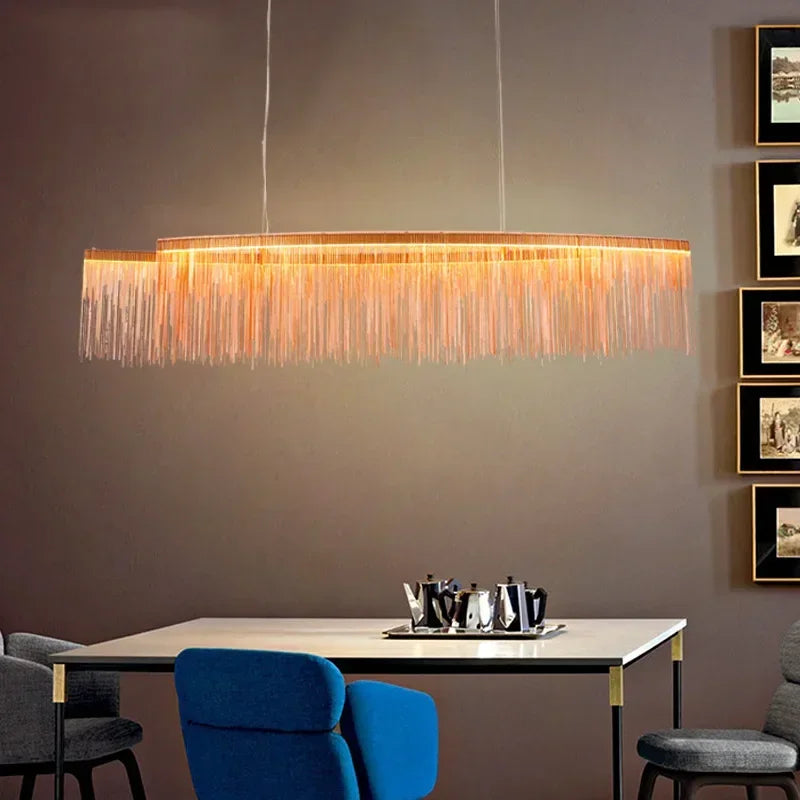 Aluminum Tassel LED Chandelier