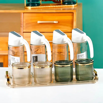 Decorbites™ Acryl-Gewürzglas-Set mit Tablett - Küchenaufbewahrungsorganizer