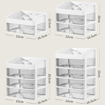 DecorBites™ 4 Tier Makeup Drawer Organizer for Jewelry & Cosmetic Storage