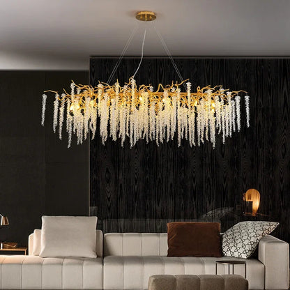 Decorbites™ Kristall-Quasten-Kronleuchter: Luxuriöse LED-Pendantlampen für Wohnzimmer, Halle & Restaurant