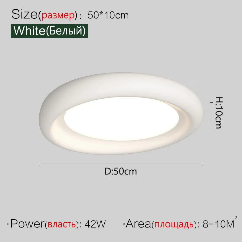 Decorbites™ LED-Deckenleuchte Creme für Mädchenzimmer – Moderne minimalistische Beleuchtung für das Schlafzimmer