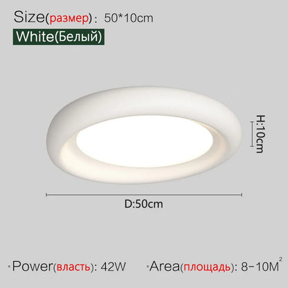 Decorbites™ LED-Deckenleuchte Creme für Mädchenzimmer – Moderne minimalistische Beleuchtung für das Schlafzimmer