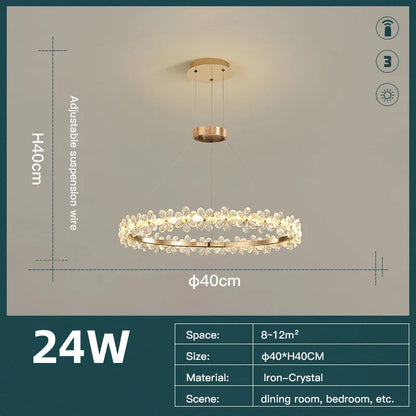 Decorbites™ Kristallring-LED-Kronleuchter: Moderner Luxus-Hängeleuchter für die Einrichtung des Zuhauses