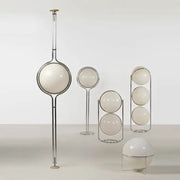 Decorbites™ LED Stehlampe Chrom Metall Wohnzimmer Bodenleuchte Weiß Acrylball