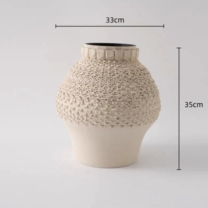 Decorbites™ Geometrische Falten-Keramik-Blumenvasen Heimdekoration Handwerkskunst