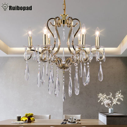 DecorBites™ Crystal LED Chandelier for Kitchen Dining Living Bedroom Room