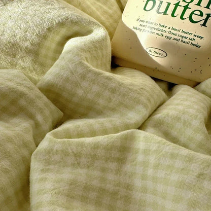 DecorBites™ French Lace Washed Cotton Bedding Sets for King Queen Beds