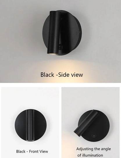 DecorBites™ Adjustable LED Wall Reading Lamp 3W Spotlight for Bedroom and Hotel