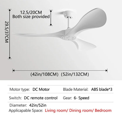 DecorBites™ 3 Blade DC Motor Ceiling Fan with Remote Control