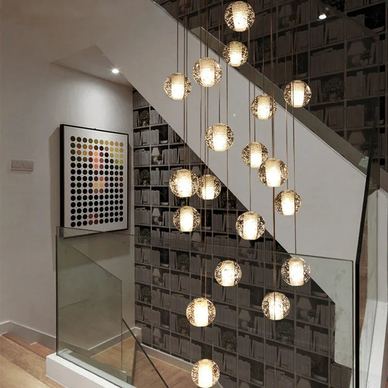 Decorbites™ Kristallkugel-LED-Hängelampe für Wohnzimmer Küche Treppenhaus Salon