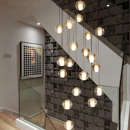 Decorbites™ Kristallkugel-LED-Hängelampe für Wohnzimmer Küche Treppenhaus Salon
