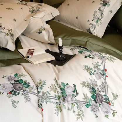 Decorbites™ American Pastoral 1000TC Ägyptische Baumwolle Blumenbettwäsche-Set