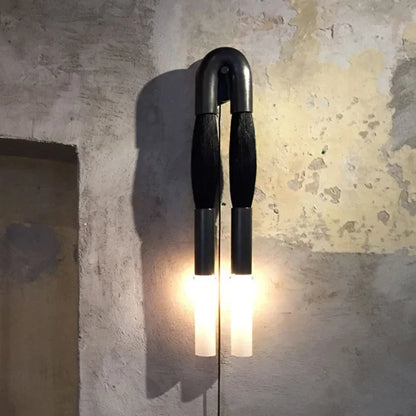 Decorbites™ Pferdehaar-Wandlampe Altgold Silber Schwarz Metall Stoff Licht
