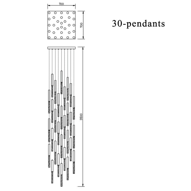 DecorBites™ Crystal LED Chandelier: Modern Nordic Minimalist Indoor Light Fixture for Living Room