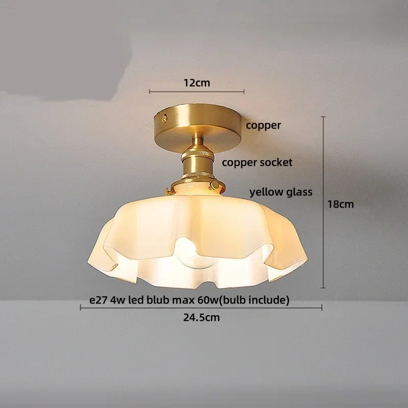 DecorBites™ Clear Glass LED Ceiling Lamp Copper Socket Modern Nordic Style Lighting
