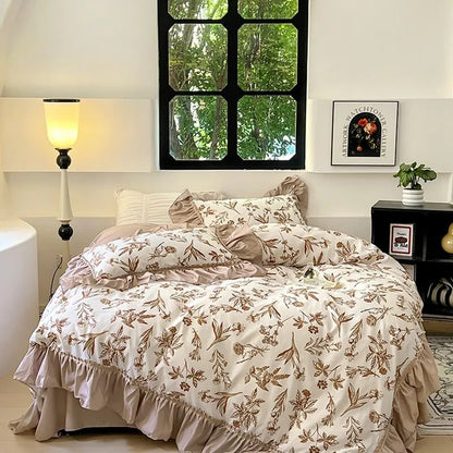 Decorbites™ Spitzensetziges Gedrucktes Bettbezugsset – Elegante, Gemütliche Bettwäsche für Einzel- und Doppelbetten