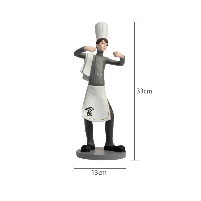 DecorBites™ Creative Chef Wine Rack Sculpture Cup Holder Wine Cabinet Bar Accessories