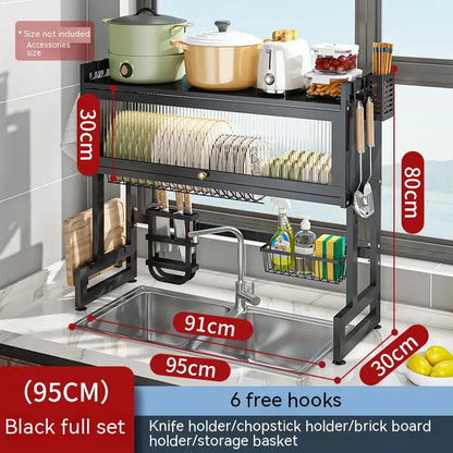 Decorbites™ Küchenschrank-Organizer-Regal für Spüle Gewürz Besteck Aufbewahrung