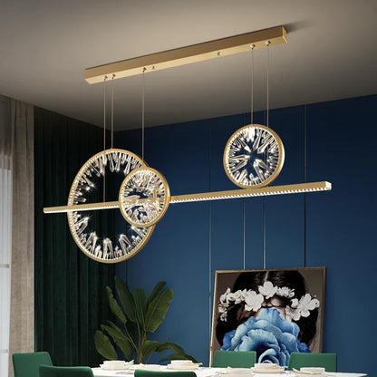 Decorbites™ Kristallring-Leuchter: Modernes nordisches Wohnzimmerlicht, luxuriöse minimalistische Lampen-Dekoration für das Zuhause