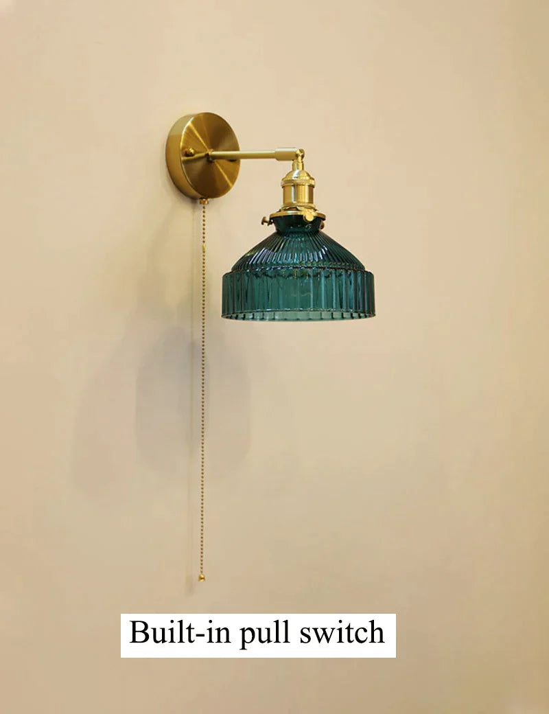 DecorBites™ Glass Shade LED Wall Lamp Switched Nordic Light for Luxury Living Room