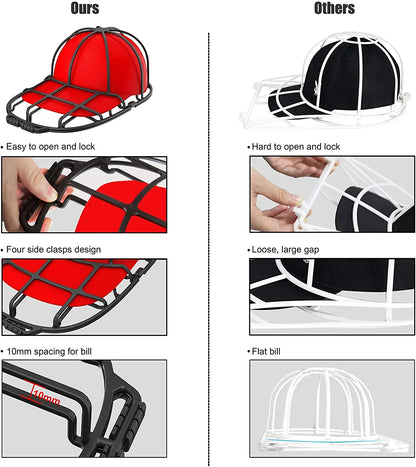 DecorBites™ Baseball Cap Washer & Dryer Frame for Adult/Kid's Hats - Hat Cleaner & Shaper