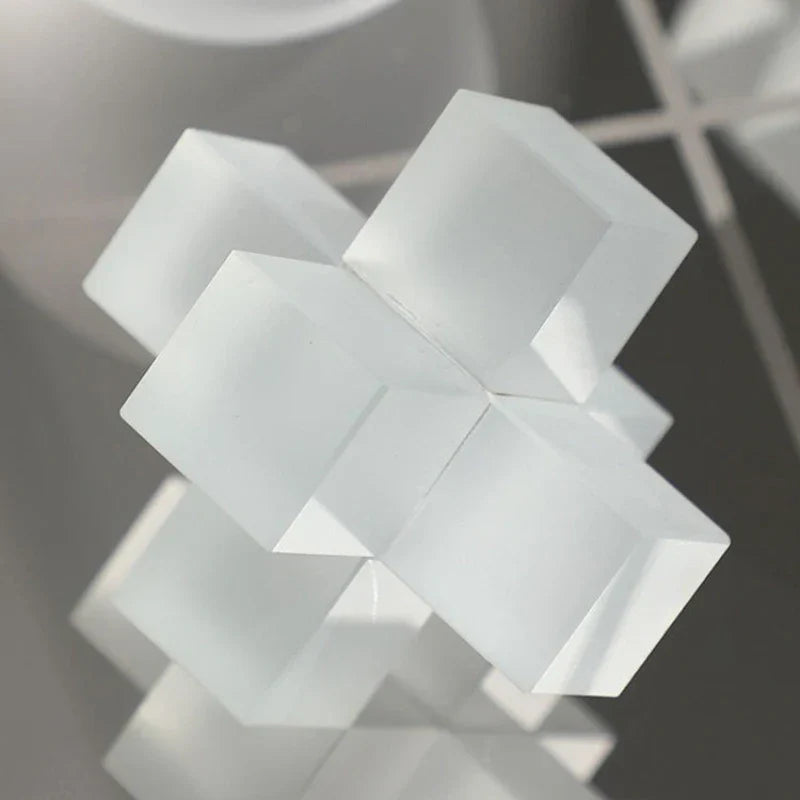 Decorbites™ Frosted Glass Geometrisches Schachbrett - Heimdekoration Handwerkskunst & Accessoires
