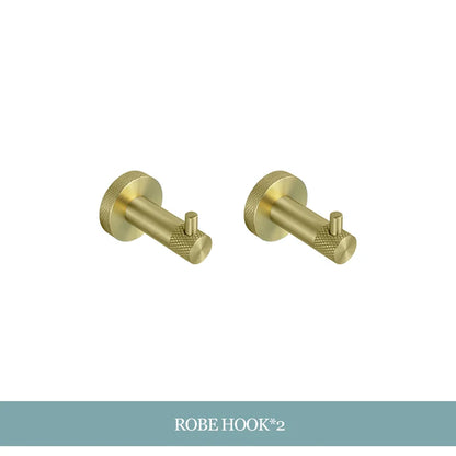 Decorbites™ Gold-Hardware-Set: Handtuchhalter, Toilettenpapierhalter, Bademantel-Haken, Becherhalter