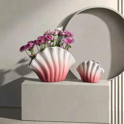 Decorbites™ Gradient Shell Keramikvase | Bunte Blumentopf Heimdekoration & Accessoires