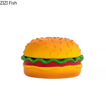 Decorbites™ Cartoon-Burger-Aschenbecher: Lustige Harz-Rauchutensilien für den Bürotisch