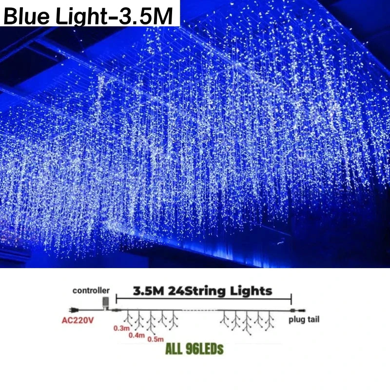 Decorbites™ Eiszapfen-LED-Lichterkette: Festliche Außendekoration für Weihnachten, Party, Patio und Garten