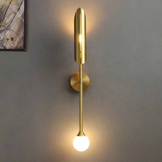 Decorbites™ Goldene Metallglas-Wandleuchte | Oben-unten-Wandleuchte Spot für Schlafzimmer und Wohnzimmer