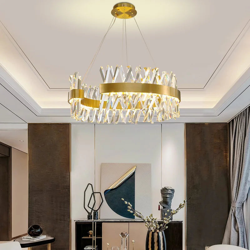 Decorbites™ Gold Metall S-förmige LED-Hängeleuchte für luxuriöses Wohnen, Schlafzimmer und Hotel
