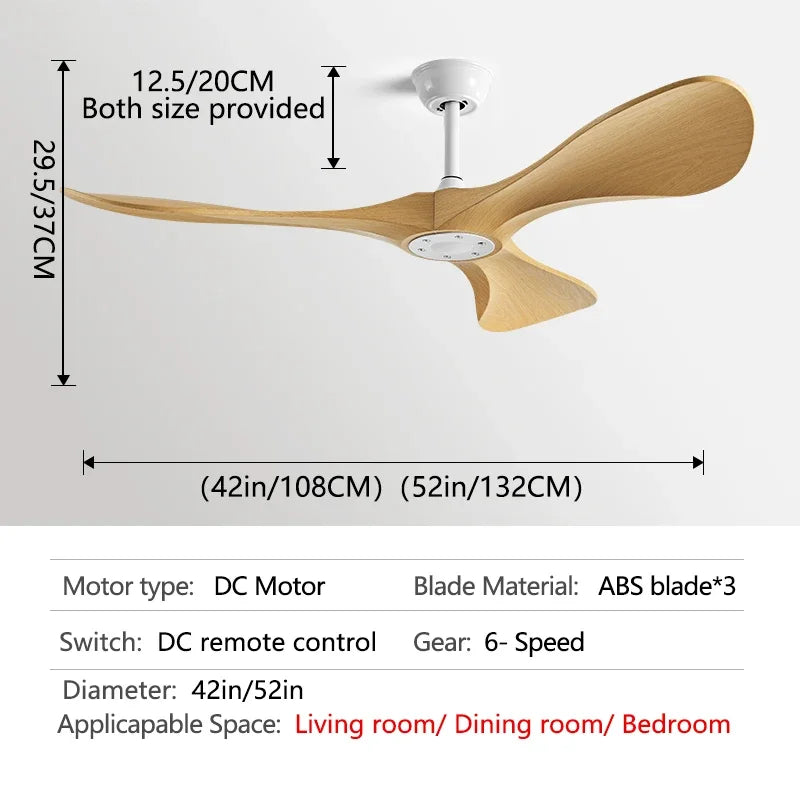 DecorBites™ 3 Blade DC Motor Ceiling Fan with Remote Control