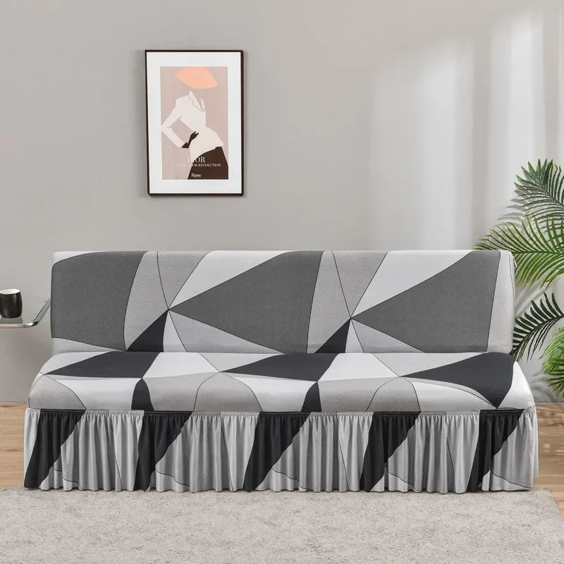 DecorBites™ Elastic Armless Futon Sofa Cover Slipcovers