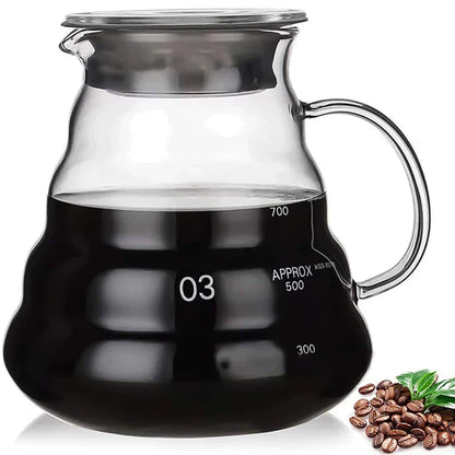 Decorbites™ Diamantglas-Kaffeekanne mit wiederverwendbarem Filterbecher